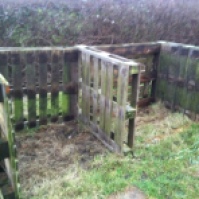built a manure compost area